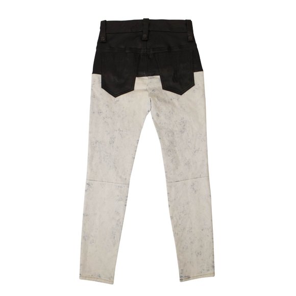 NEW UNRAVEL PROJECT Black Leather Corset Jeans Size 25 $1750 - Picture 3 of 4